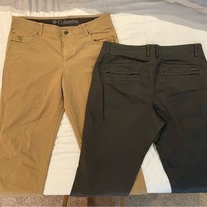 Lot of 2: Columbia stretch canvas chinos